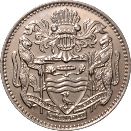 Гайана 25 центов 1985 год UNC