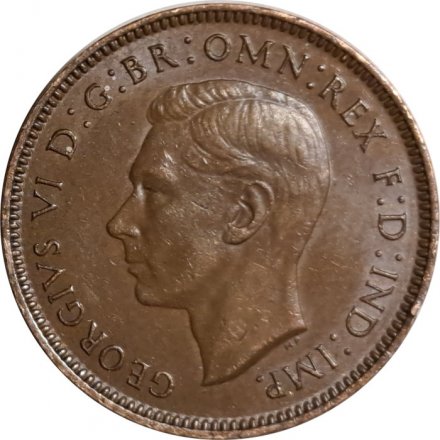 Великобритания 1 фартинг 1937 год - Крапивник