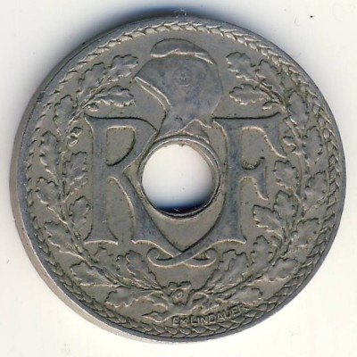 Франция 25 сантимов 1937 год