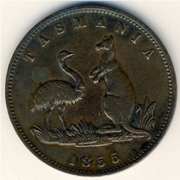 Австралия 1/2 пенни 1855 год