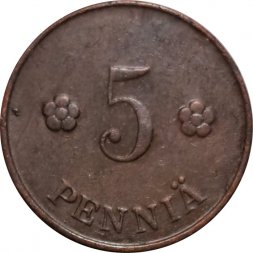 Финляндия 5 пенни 1919 год