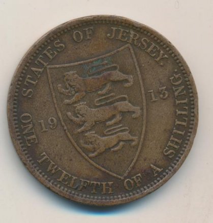Джерси 1/12 шиллинга 1913 год - Георг V