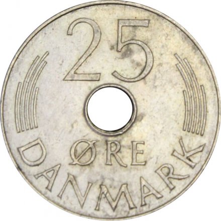 Дания 25 эре 1987 год - Королева Маргрете II