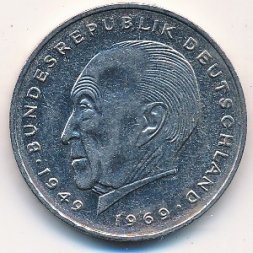 ФРГ 2 марки 1969 год