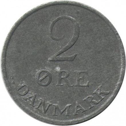 Дания 2 эре 1967 год - Король Фредерик IX