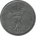 Дания 2 эре 1967 год - Король Фредерик IX