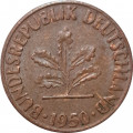 ФРГ 1 пфенниг 1950 год (D)