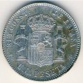 Испания 1 песета 1896 год