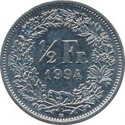 Швейцария 1/2 франка 1994 год