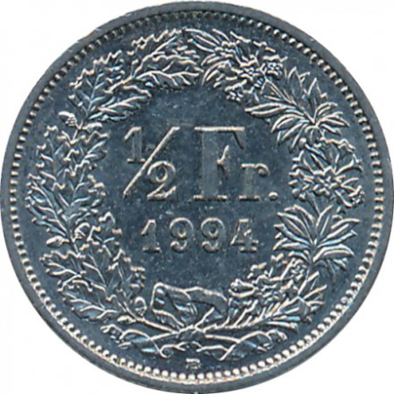 Швейцария 1/2 франка 1994 год