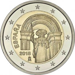 Испания 2 евро 2018 год - Сантьяго-де-Компостела