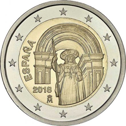 Испания 2 евро 2018 год - Сантьяго-де-Компостела