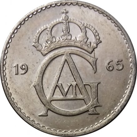 Швеция 25 эре 1965 год