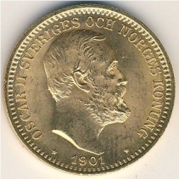Швеция 20 крон 1901 год