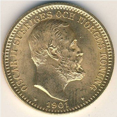 Швеция 20 крон 1901 год
