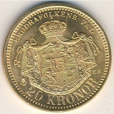 Швеция 20 крон 1901 год