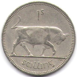 Ирландия 1 шиллинг 1963 год - Бык