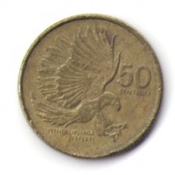 Филиппины 50 сентимо 1992 год