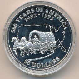 Острова Кука 50 долларов 1992 год