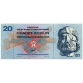 Чехословакия 20 крон 1970 год - Сцена из Гуситских войн UNC