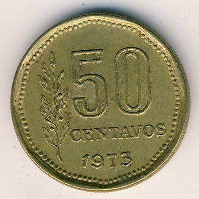 Аргентина 50 сентаво 1973 год