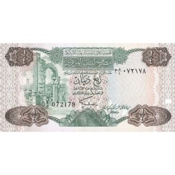 Ливия 1/4 динара 1984 год - Руины. Крепость UNC