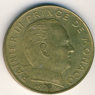 Монако 20 сантимов 1975 год