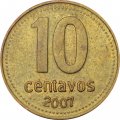 Аргентина 10 сентаво 2007 год