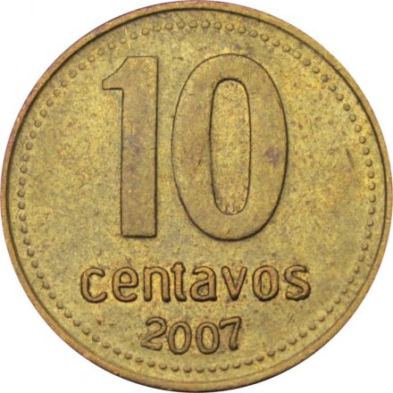 Аргентина 10 сентаво 2007 год