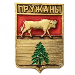 Значок Пружаны. Брестская область. Герб. Серия "Квадраты"
