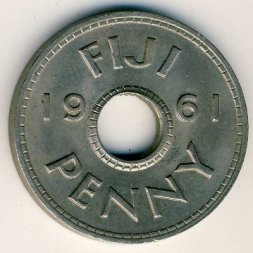 Фиджи 1 пенни 1961 год