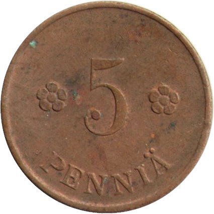 Финляндия 5 пенни 1918 год - Герб
