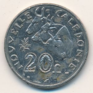 Новая Каледония 20 франков 1999 год