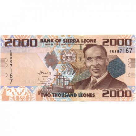 Сьерра-Леоне 2000 леоне 2013 год - Исаак Уоллес-Джонсон - UNC