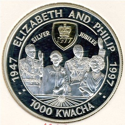 Замбия 1000 квача 1997 год