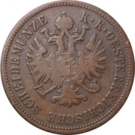 Австрия 4 крейцера 1860 год (B)