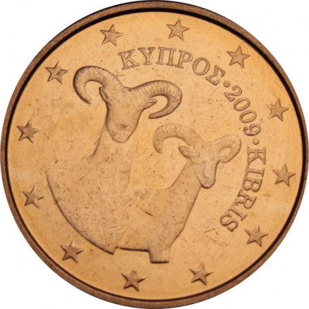 Кипр 5 евроцентов 2009 год - Муфлоны
