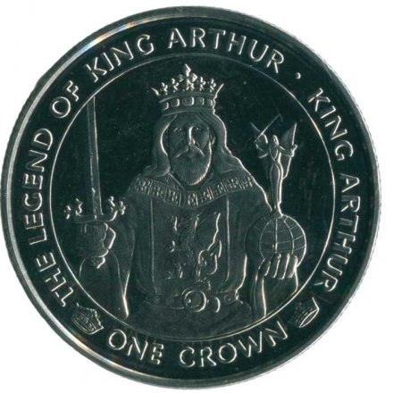 Остров Мэн 1 крона 1996 год - Легенда о Короле Артуре - Король Артур