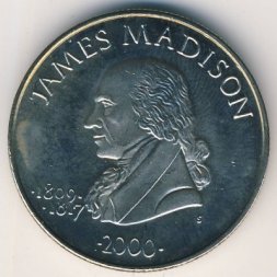 Либерия 5 долларов 2000 год