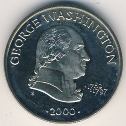 Либерия 5 долларов 2000 год