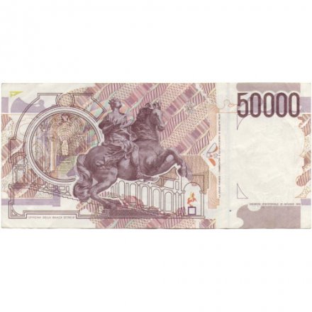Италия 50000 лир 1992 год - Джованни Лоренцо Бернини - VF