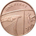 Великобритания 1 пенни 2010 год BU