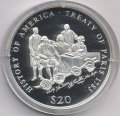 Либерия 20 долларов 2000 год - Парижский мир 1783