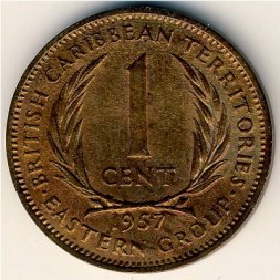 Восточные Карибы 1 цент 1957 год