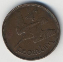 Ирландия 1 фартинг 1946 год - Вальдшнеп