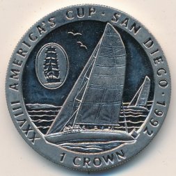 Остров Мэн 1 крона 1992 год