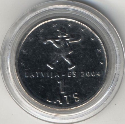 Латвия 1 лат 2004 год - Спридитис (BU)