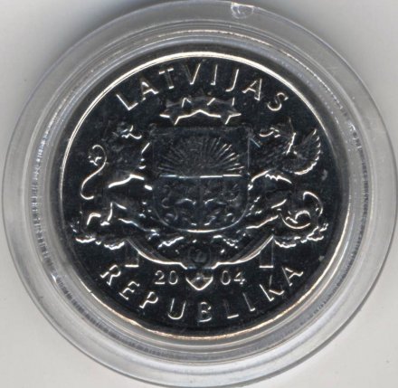 Латвия 1 лат 2004 год - Спридитис (BU)