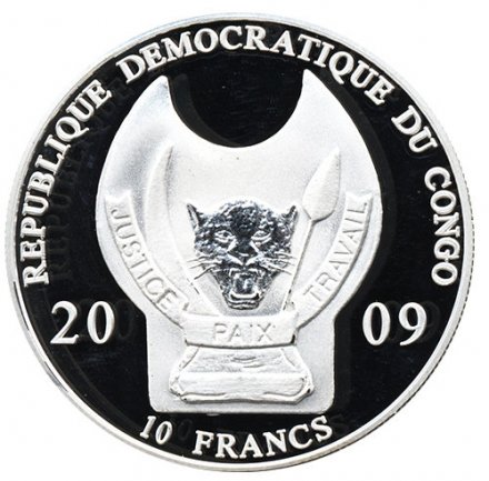 Конго 10 франков 2009 год - Воины мира - Викинг