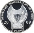 Конго 10 франков 2009 год - Воины мира - Викинг